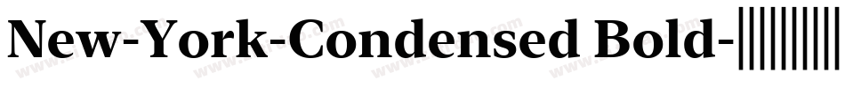 New-York-Condensed Bold字体转换